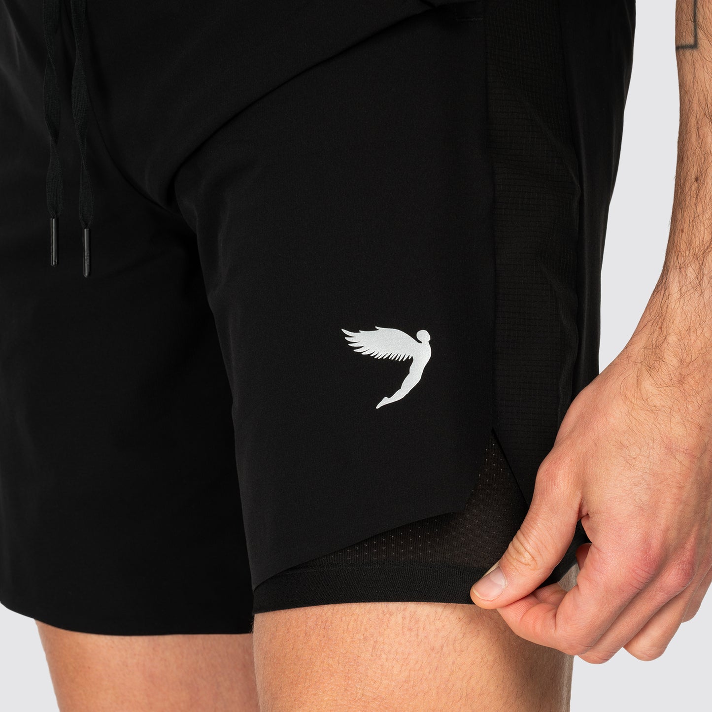 Tempo 2-1 Shorts Long Black (7006150328389)