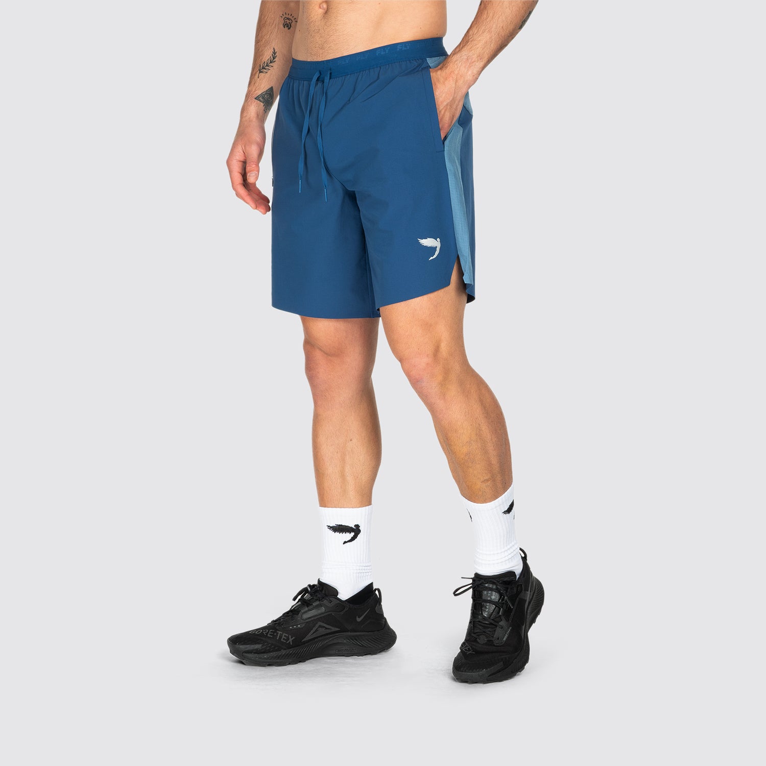 Tempo 2-1 Shorts Long Blue (7006150361157)