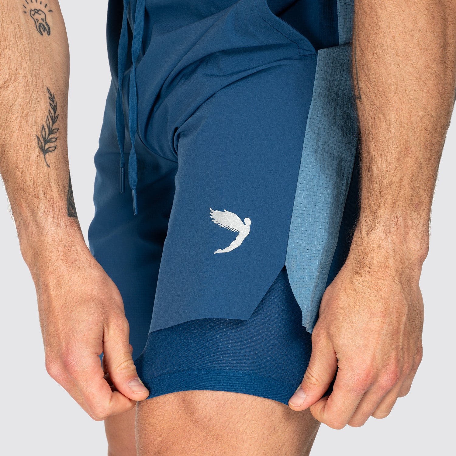 Tempo 2-1 Shorts Long Blue (7006150361157)