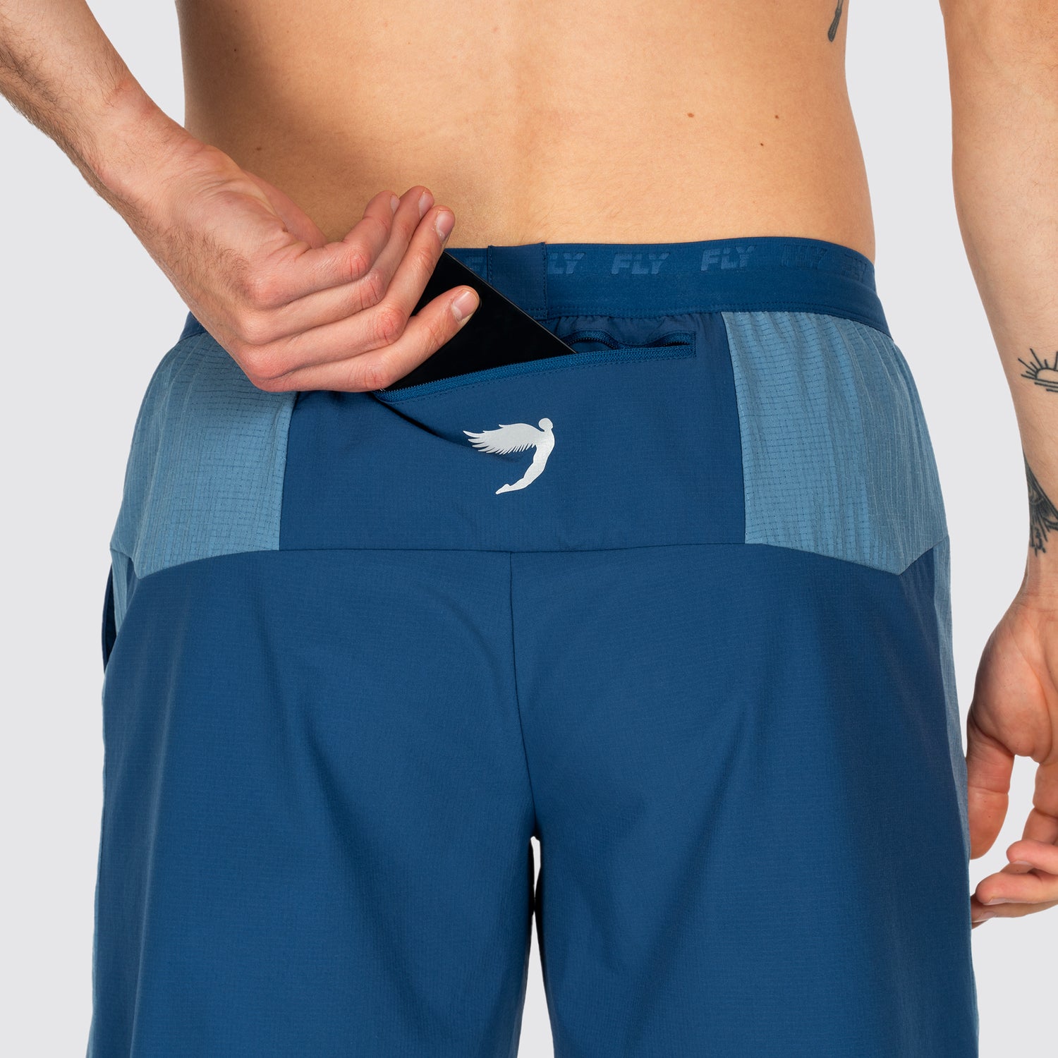 Tempo 2-1 Shorts Long Blue (7006150361157)