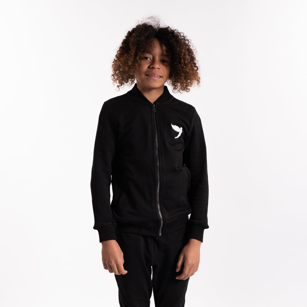 Kids Tracksuit Jacket Black (6793673244741)