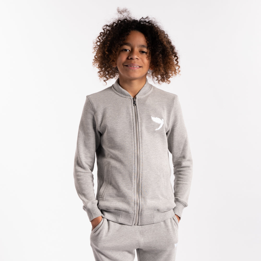 Kids Tracksuit Jacket Grey (6793673310277)