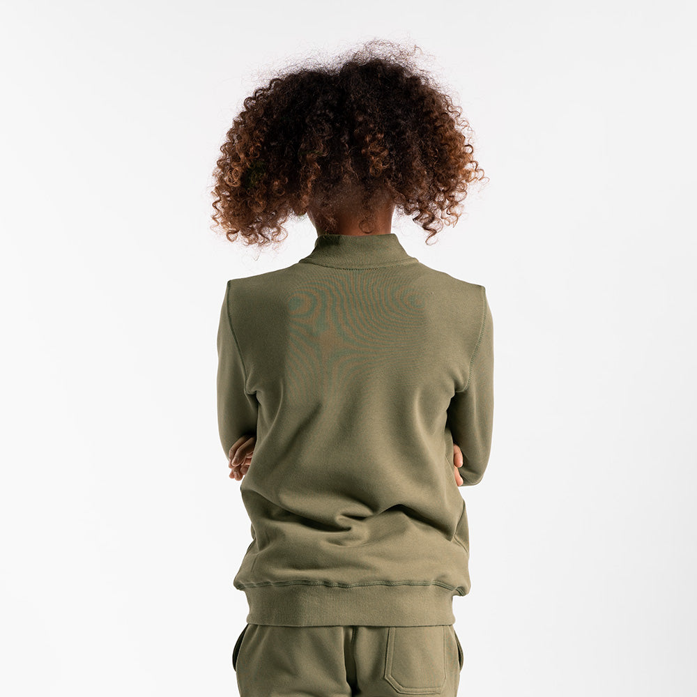 Kids Tracksuit Jacket Khaki (6793673080901)